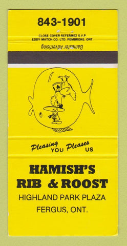 Matchbook Cover - Hamish's Rib & Roost Regus ON 30 Strike