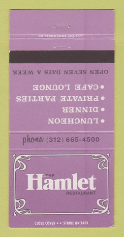 Matchbook Cover - Hamlet Restaurant Carol sTream IL WEAR 30 Strike