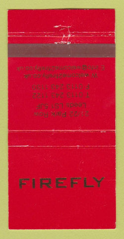 Matchbook Cover - Firefly Leeds UK WEAR 30 Strike