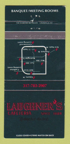 Matchbook Cover - Laughner's Cafeteria Kokomo Indianapolis IN 30 Strike