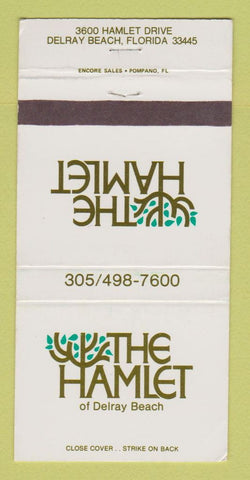 Matchbook Cover - The Hamlet Delray Beach FL 30 Strike