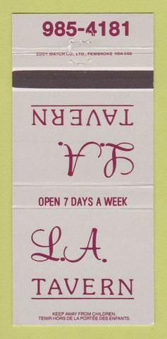 Matchbook Cover - LA Tavern 30 Strike