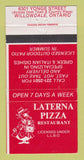 Matchbook Cover - Lanterna Pizza Willowdale ON 30 Strike
