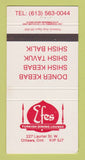 Matchbook Cover - Efes Turkish Dining Lounge Ottawa ON 30 Strike