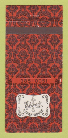 Matchbook Cover - Edwards Steak House Los Angeles CA 30 Strike