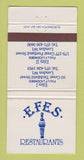 Matchbook Cover - Efes Restaurants London UK England 30 Strike