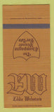 Matchbook Cover - Eddie Webster's Restaurant Bloomington MN WEAR 30 Strike