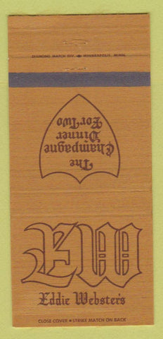 Matchbook Cover - Eddie Webster's Restaurant Bloomington MN WEAR 30 Strike