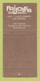 Matchbook Cover - Frijoles Cafe Cantina Irving TX 30 Strike