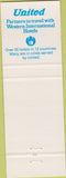 Matchbook Cover - United Airlines 747 DC-10 Air Lines