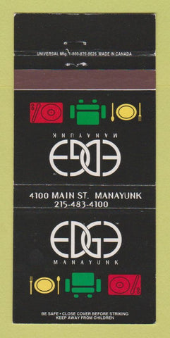 Matchbook Cover - Edge Manayunk Philadelphia PA 30 Strike