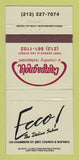 Matchbook Cover - Ecco Italian Saloon Campagnola New York City 30 Strike