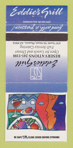 Matchbook Cover - Eddie's Grill Phoenix AZ 30 Strike