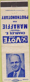 Matchbook Cover - Vote Charles Mahaffie Prothonotary