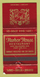 Matchbook Cover - Harbor House Restaurant Fort Lee NJ WEAR 30 Strike