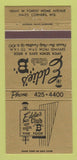 Matchbook Cover - Eddie's Club B Hales Corners WI 30 Strike