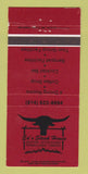 Matchbook Cover - Ed's Steak House Bedford PA 30 Strike
