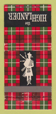 Matchbook Cover - Highlander Restaurant Cleveland OH 30 Strike