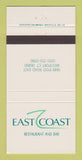 Matchbook Cover - East Coast Restaurant Westport CT 30 Strike