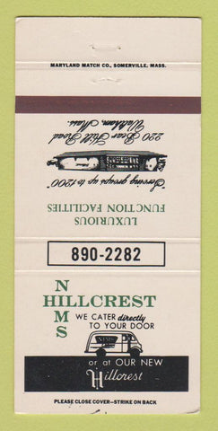 Matchbook Cover - Nims Hillcrest Restaurant Catering Waltham MA 30 Strike