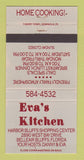 Matchbook Cover - Eva's Kitchen Belleair Bluffs FL 30 Strike