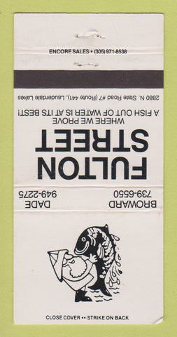 Matchbook Cover - Fulton Street Restaurant Lauderdale Lakes FL WEAR 30 Strike
