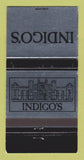 Matchbook Cover Indigo's Restaurant Stoney Creek Kitchener ON Calgary 30 Strike