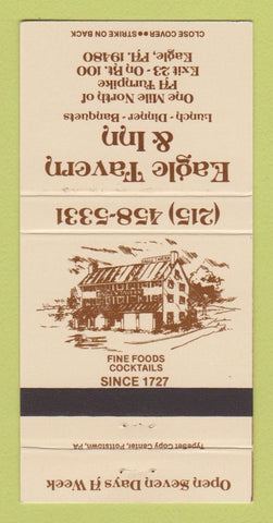 Matchbook Cover - Eagle Tavern Inn Eagle PA 30 Strike