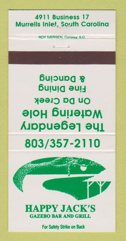 Matchbook Cover - Happy Jack's Gazebo Murrells Inlet SC 30 Strike