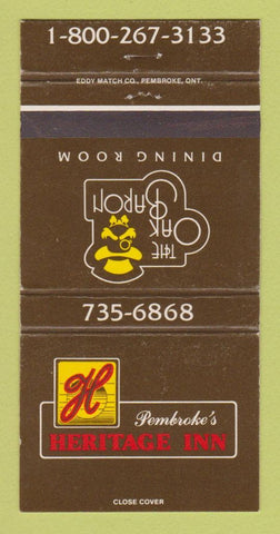 Matchbook Cover - Heritage Inn Pembroke ON 30 Strike