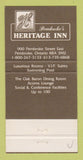 Matchbook Cover - Heritage Inn Pembroke ON 30 Strike