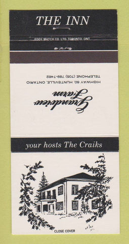 Matchbook Cover - Grandview Farm Inn Huntsville ON 30 Strike
