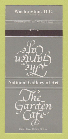 Matchbook Cover - The Garden Cafe Washington DC National Gallery Art 30 Strike