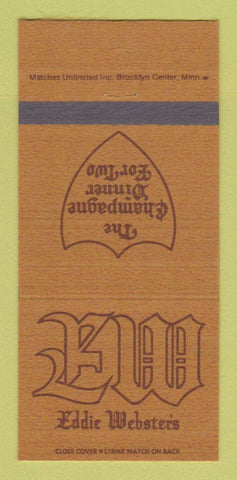 Matchbook Cover - Eddie Webster's Restaurant Bloomington MN  30 Strike