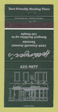 Matchbook Cover - Hollinger's Restaurant Toronto ON 30 Strike