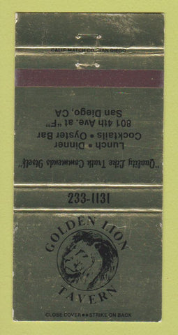 Matchbook Cover - Golden Lion Tavern San Diego CA WEAR 30 Strike