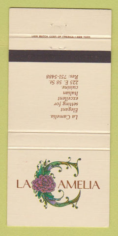 Matchbook Cover - La Camelia Restaurant New Yrok City 30 Strike