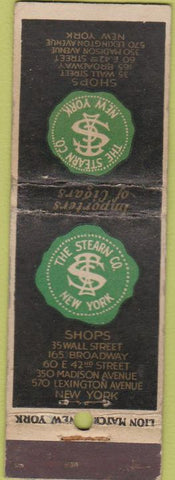 Matchbook Cover - The Stearn of New York City NY