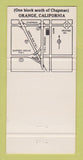 Matchbook Cover - La Brasserie French Cafe Orange CA 30 Strike