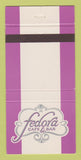 Matchbook Cover - Fedora Cafe Bar St Louis MO 30 Strike