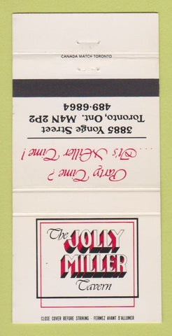 Matchbook Cover - The Jolly Miller Tavern Toronto ON 30 Strike