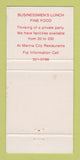 Matchbook Cover - Fashion Plate Restaurant Chicago IL WEAR 30 Strike