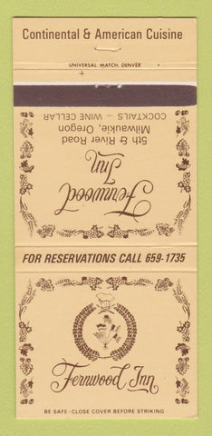 Matchbook Cover - Fernwood Inn Milwaukie OR 30 Strike