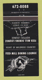 Matchbook Cover - Feed Mill Dining Lounge Camrose AB 30 Strike