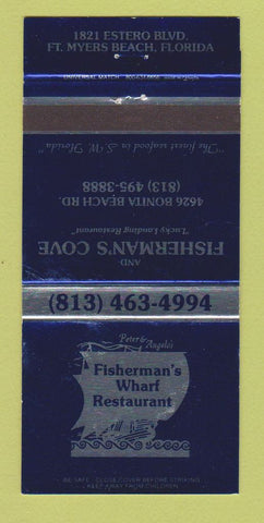 Matchbook Cover - Fisherman's Wharf Restaurant Fort Myers Beach FL 30 Strike