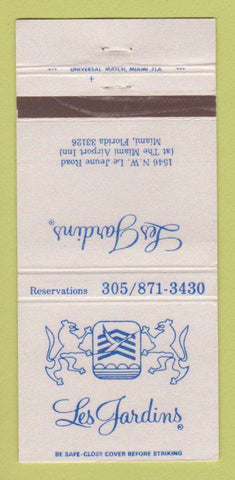 Matchbook Cover - Les Jardins Restaurant Miami FL 30 Strike