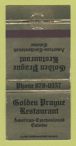 Matchbook Cover - Golden Prague Restaurant WEAR 30 Strike