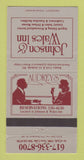 Matchbook Cover - Johnson & Wales Inn Seekonk MA Audrey's 30 Strike