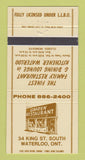 Matchbook Cover - Garden Restaurant Waterloo ON 30 Strike