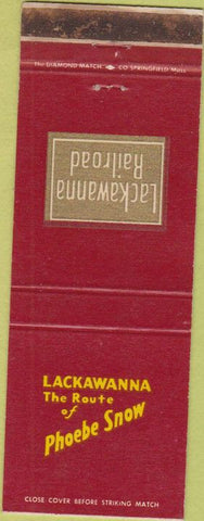 Matchbook Cover - Lackawanna Route Phoebe Snow RR